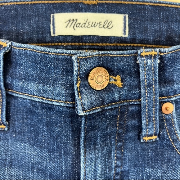 Madewell Slim Straight Jeans 26 Stretch Denim Pants High Rise Medium Wash - Picture 4 of 14